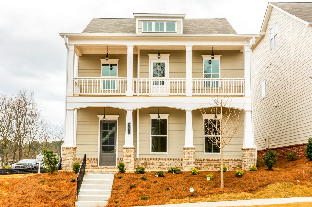 Front of two-story home