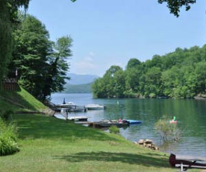 Marina view at The Village at Reflection Lake Nantahala