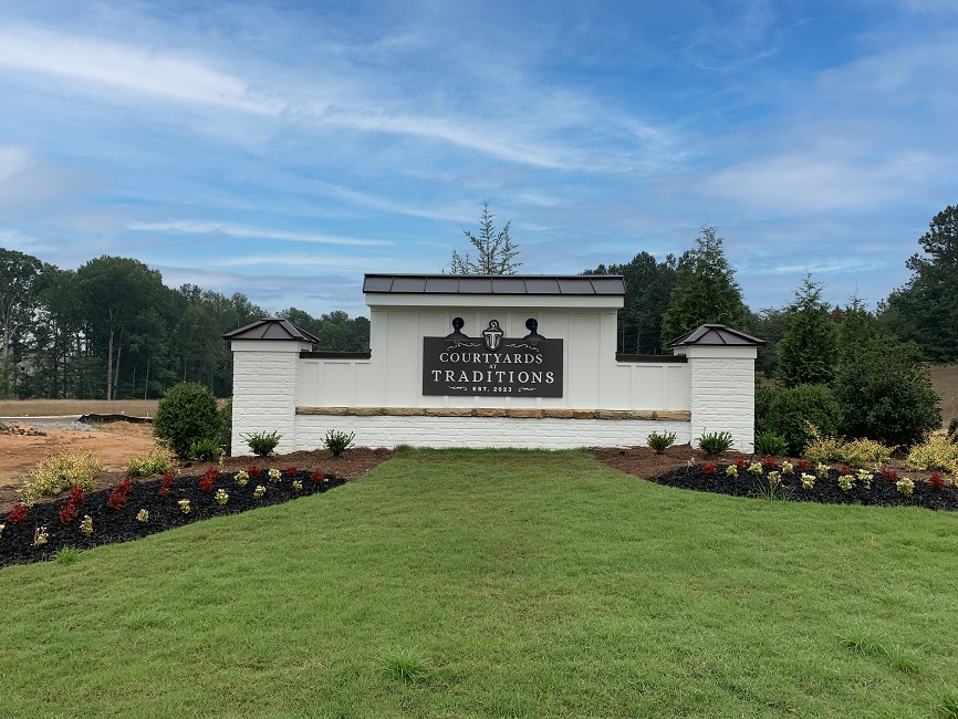 Courtyards at Traditions community entrance